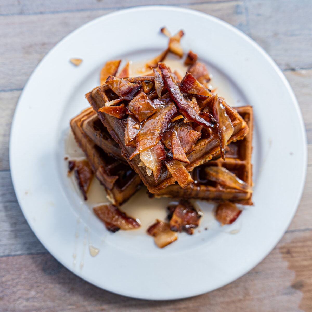 maple bacon waffles